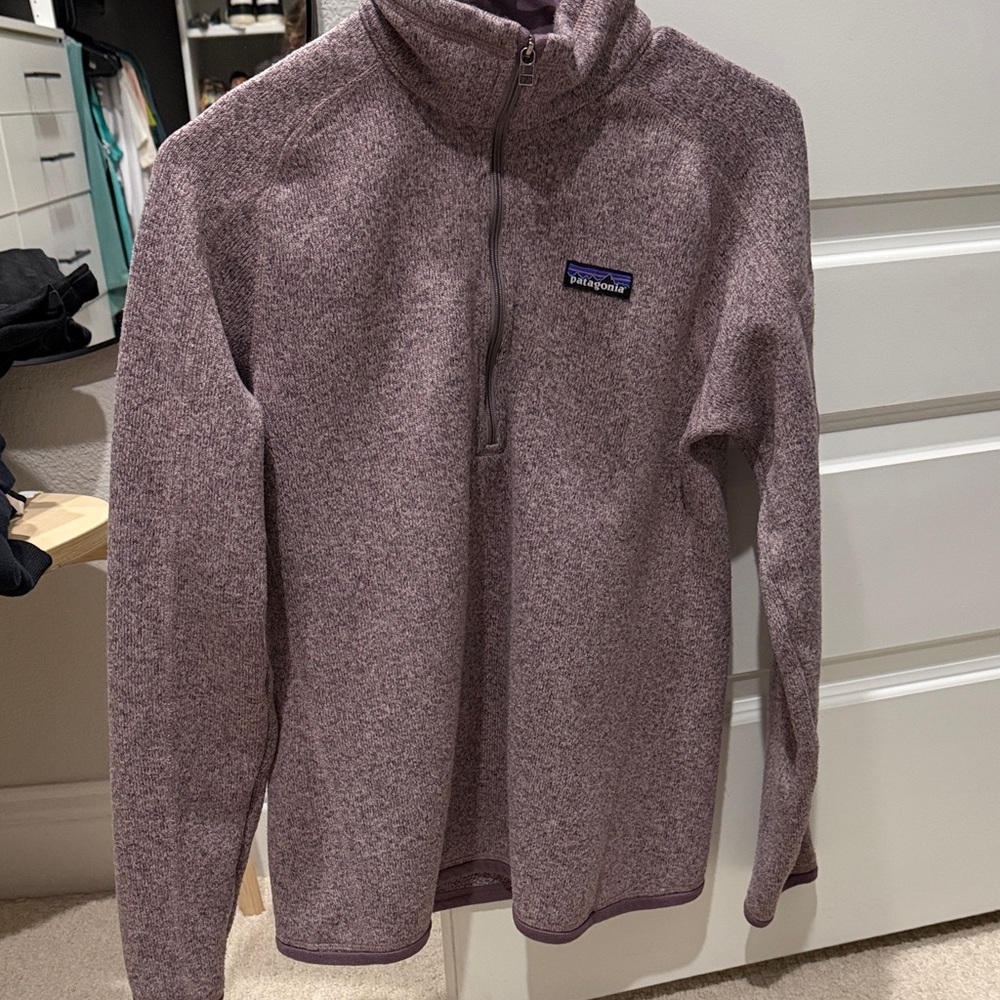 Patagonia Heathered Purple Fleece Pullover